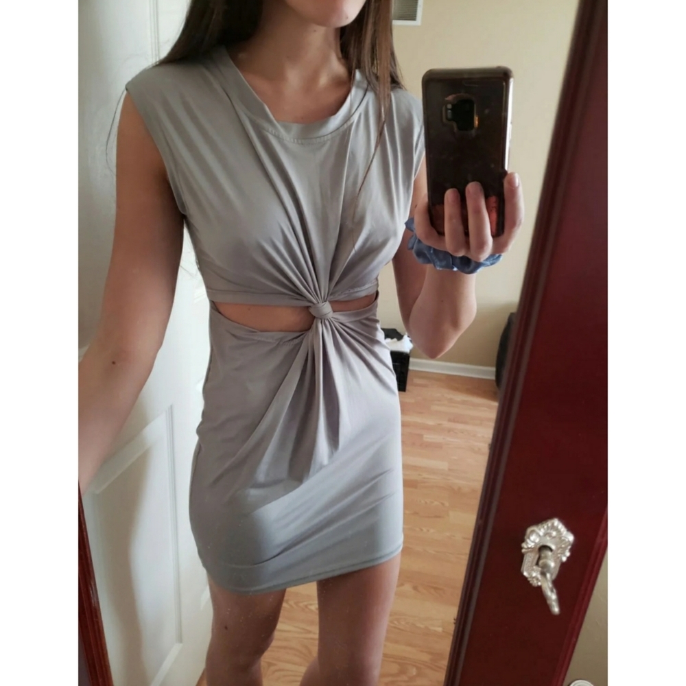 Grey cutout dress size small